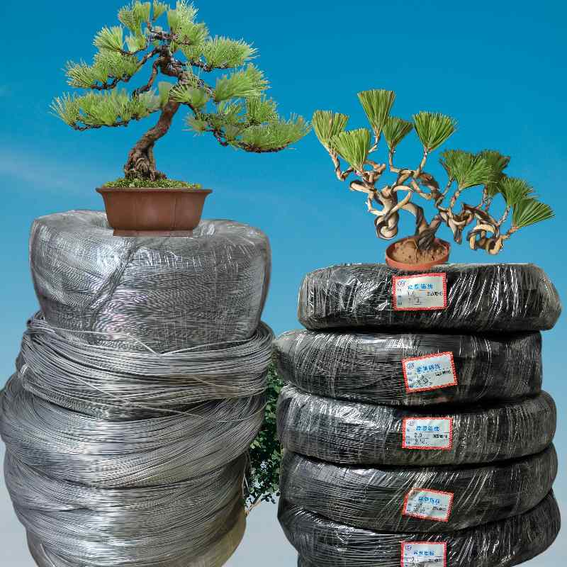 现货黑色金属丝树枝造型盆景园艺铝丝植物造型捆绑塑形原色纯铝线