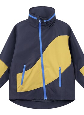 可隐藏连帽山系撞色软壳冲锋衣潮