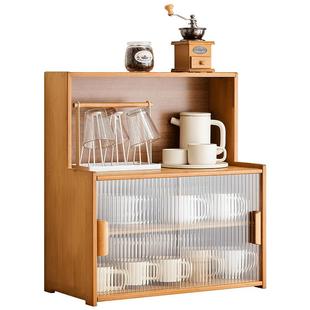 收纳柜子置物柜防尘杯架子家用零食抽屉式桌面长虹玻璃整理架多层