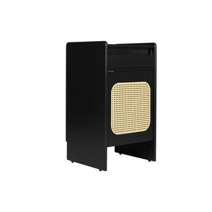 实木机器人扫地机柜子客厅无底板收纳柜带轮可移动基站置物柜