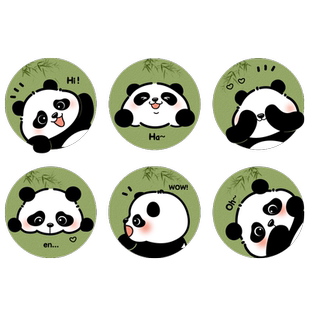 装饰墙贴遮丑开关补洞贴纸卧室房间门上墙面贴画自粘小图案小熊猫