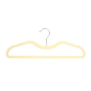 短颈衣架省空间衣服架矮脖设计植绒M型衣挂晾晒架防滑无痕干湿用