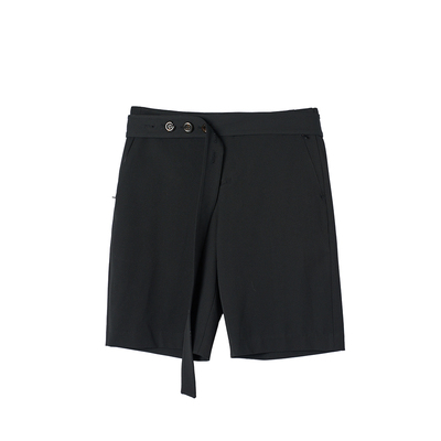 SoloForTwo 瘦直版质感中裤 腰带可卸