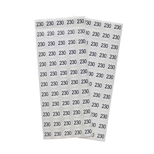 圆形儿童服装数字编号序列号尺码子标签贴纸不干胶任意内容可定制