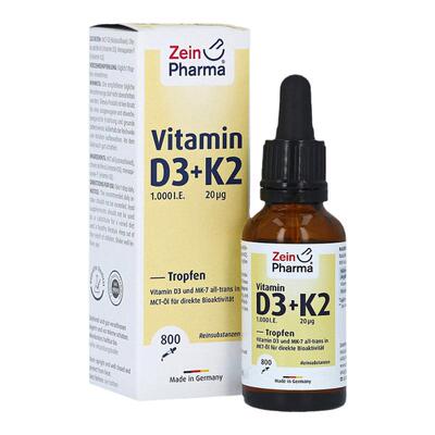 欧洲直邮德国彩恩ZeinPharma维D3K2补钙1000/20骨骼健康滴剂25ml