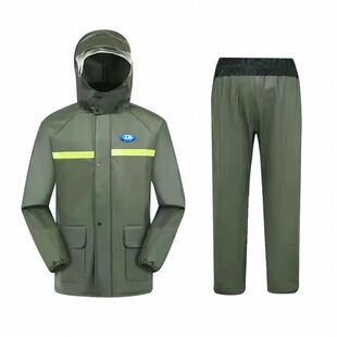 姜太公加大加厚分体式雨衣钓鱼干活防暴雨300斤大码雨衣男女通用