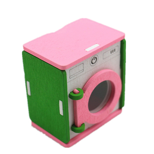 过家家玩具女娃娃屋 迷你小家具仿真木质房间厨房餐桌摆件3-6岁