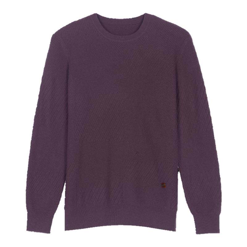 【专柜同款】鹿王100%纯山羊绒衫男士圆领商务毛衣套衫秋冬新款