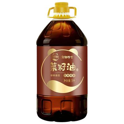 熊猫炒堂压榨特香菜籽油5L包邮