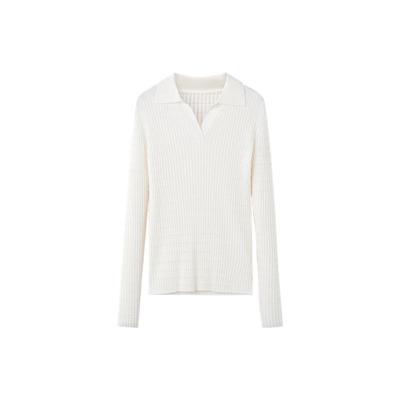 TKYSHOP简约通勤polo领针织衫