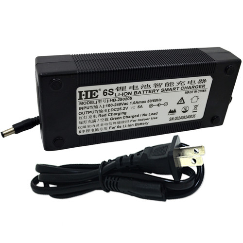 6串锂电池充电器24V21.6V22.2V聚合物三元18650智能3C认证25.2V5A