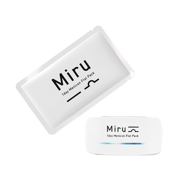 【尝鲜装】目立康Miru米如小纸片日抛隐形眼镜6片装透明近视舒适