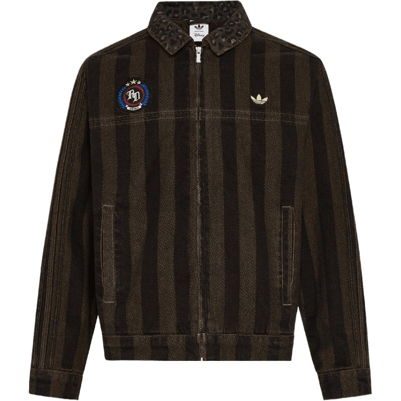 「何与同款」adidas阿迪达斯三叶草男子牛仔夹棉外套棉服KX4892