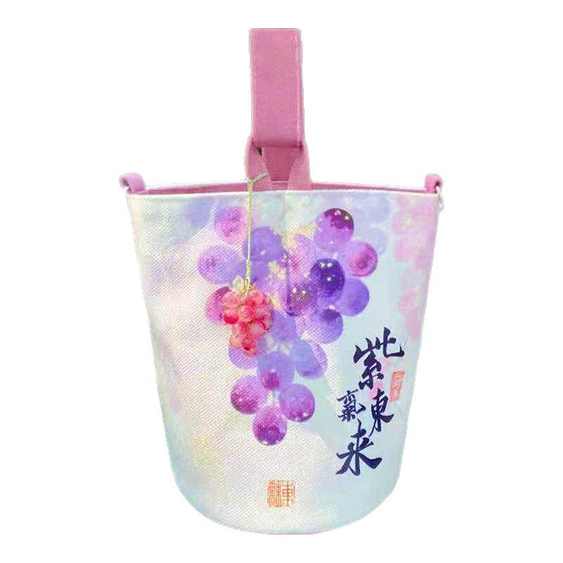 杭州灵隐紫气东来一包四背新款原创可爱紫葡萄钱袋子 斜挎手提包