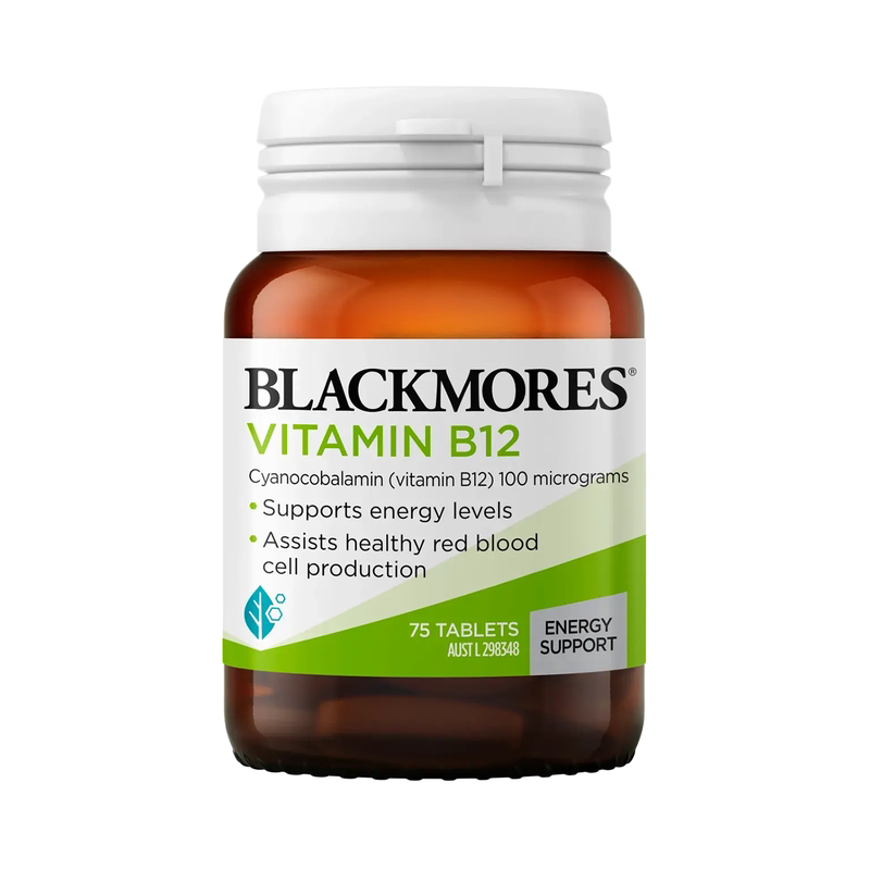 澳佳宝BLACKMORES维生素B12高浓度75片生物素活力保持红细胞健康