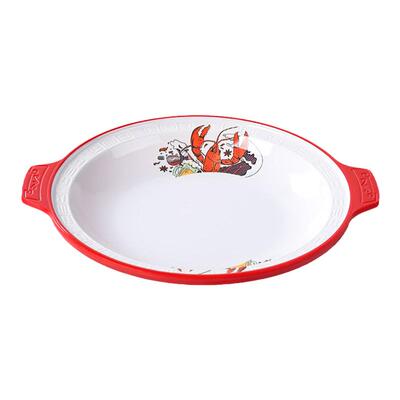 柏邦龙虾盘密胺圆形贴花8烧烤