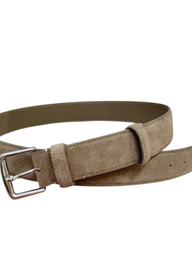 LP皮带男腰带头层牛皮反绒面皮带宽3.5cm Alsavel Belt