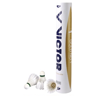 VICTOR威克多羽毛球训练比赛12只装鸭毛球 金黄一号 GD1 稳定耐打