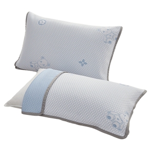 夏季冰豆豆枕巾一对装凉感冰丝枕头巾枕头隔脏垫巾绑带防滑不脱落