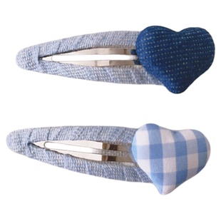 韩版儿童发饰蓝色海洋系列款发夹女孩宝宝全包布边夹刘海夹发卡夹