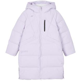 Skechers斯凯奇女童梭织羽绒服中长款连帽冬季防水保暖新款外套