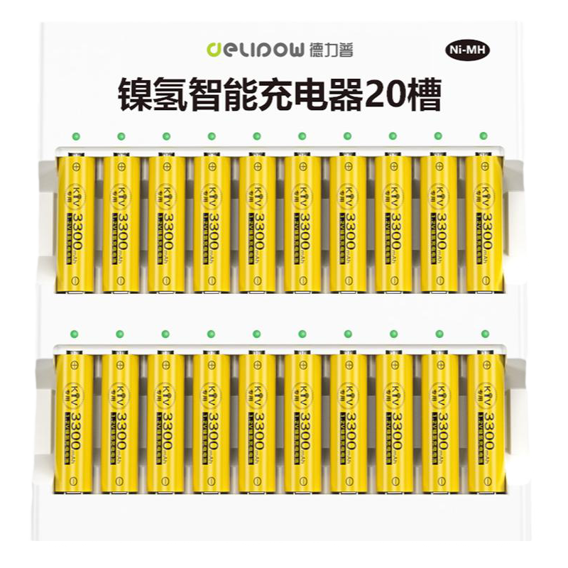 德力普20槽镍氢智能充电器5号7号
