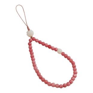 蔷薇石手机链女2025年新款手腕绳本命年蛇年高级感红色系玉石手机挂链挂绳女式高档包挂钥匙扣链绳送女友礼物