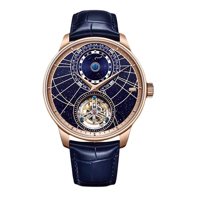 海鸥表斗转星移18K金中华天文历法陀飞轮高端手动机械表男士8843G