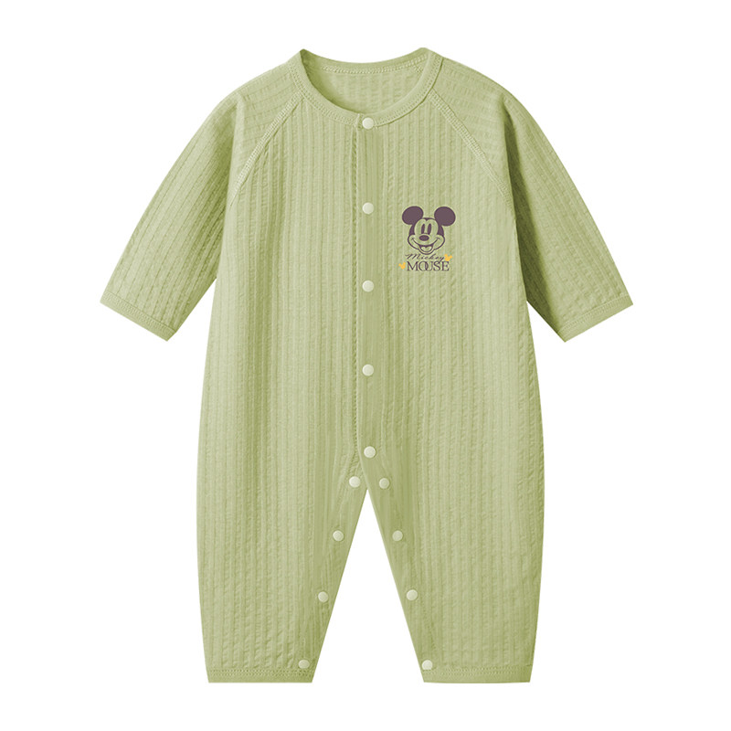 迪士尼婴儿衣服夏季连体衣薄款空调服男宝宝女婴幼儿衣服a类纯棉