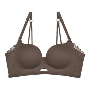 莎琪儿薄款无痕内衣女聚拢显大无钢圈上托收副乳防下垂调整型文胸