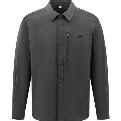 CAT卡特25秋冬新款男士宽松舒适暗贴袋设计印花工装风衬衫外套