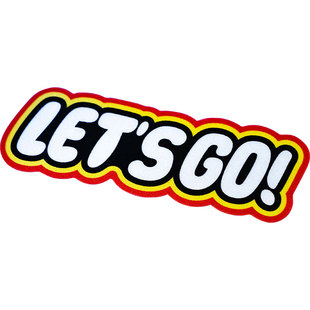 潮流文字贴LETS GO车窗贴车身贴 摩托车尾箱边箱贴纸防水反光车贴