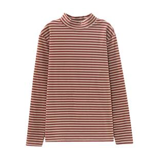 长袖t恤女士大码双面德绒秋衣保暖加厚上衣妈妈秋冬装休闲打底衫