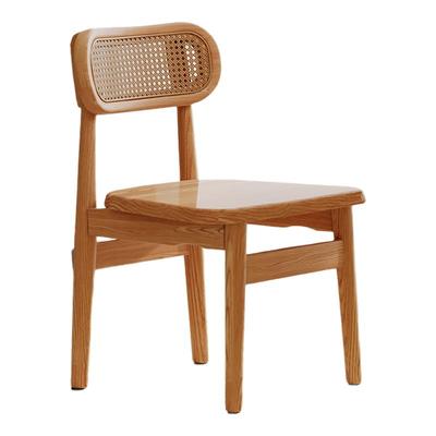 2025新款实木藤编餐椅整装发货