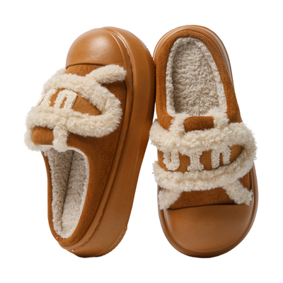 2025新款冬季厚底防水保暖棉拖鞋