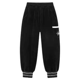 MINIPEACE太平鸟童装女童裤子冬季银狐绒加绒雪尼尔儿童长裤女宝