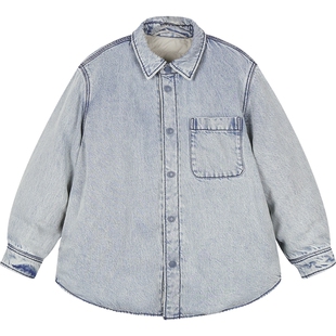 江南布衣童装中长款牛仔羽绒服舒适休闲牛仔秋男童儿童jnbybyjnby