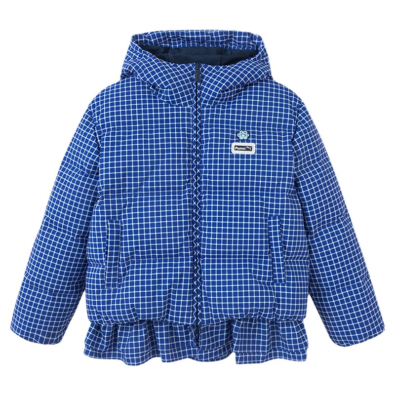 PUMA彪马童装2026冬季新款儿童女童羽绒服荷叶边下摆甜美长袖宽松