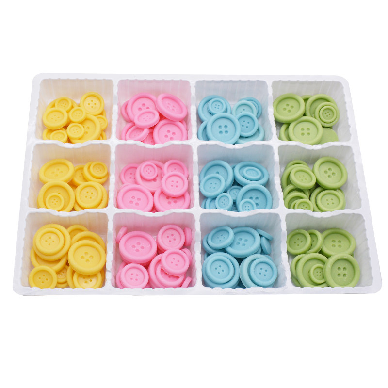 彩色纽扣 蛋糕装饰成品巧克力插片可爱网红扣子插件烘焙配件包邮
