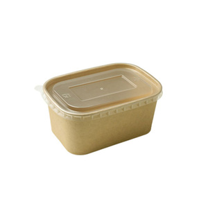 一次性餐盒饭盒可微波炉加热牛皮纸盒打包盒碗食品级家用春游野餐