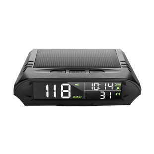 好益车车载HUD太阳能无线充电GPS车速海拔时间汽车通用抬头显示器