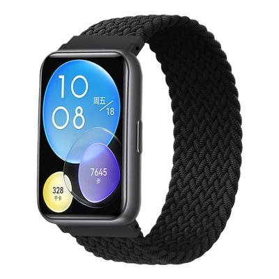 适用华为watch Fit2表带尼龙编织fit3智能手表活力弹力替换带透气fit4/4pro时尚款表带手环watchfit雅致版