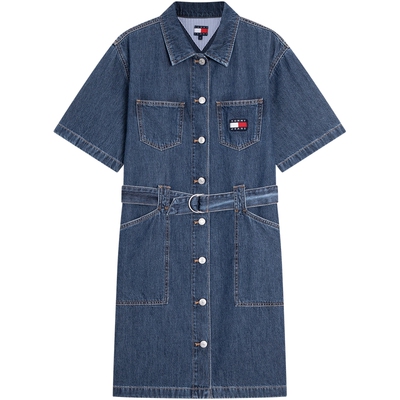 Tommy女装纯棉收腰牛仔连衣裙