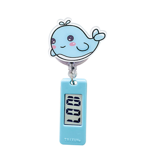 可爱迷你小挂表学生考试用表挂包包静音数字拉绳护士表电子挂表女