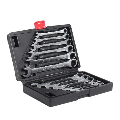 TANKSTORM活动开口扳手快速棘轮工具套装双向梅花呆板子省力组套