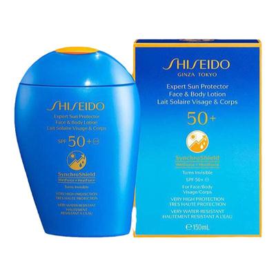 Shiseido资生堂蓝胖子身体防晒150ml保湿清爽SPF50欧全身防晒乳