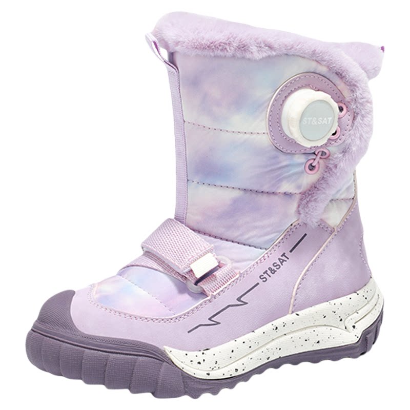 星期六童鞋女童雪地靴冬季加绒