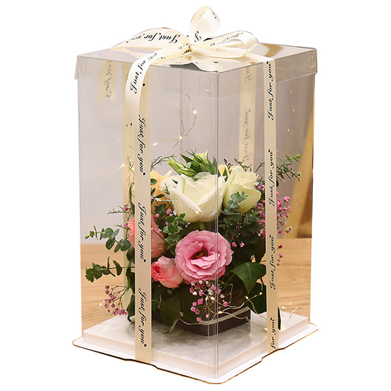 透明生日蛋糕包装盒子6寸8寸10寸12寸14寸16寸加高礼品盒cake box