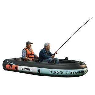 皮划艇充气船加厚橡皮艇户外钓鱼专用船水上小渔船单人多人气垫船