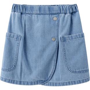 巴拉巴拉童装女童短裙纯棉牛仔裙秋款A型裙子百搭纯棉时尚半身裙